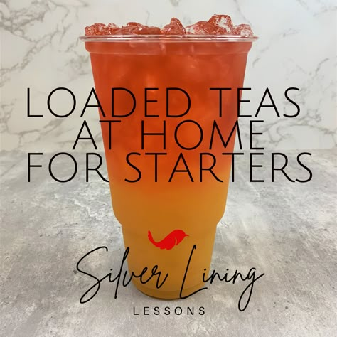 Guide to Making Loaded Teas at Home for Starters Simple Loaded Tea Recipes, How To Make Loaded Teas, Boss Babe Loaded Tea Recipe, 4c Loaded Tea Recipes, Loaded Teas At Home, Loaded Tea Recipes Diy, Silver Lining Lessons, Guarana Powder, Pomegranate Drinks