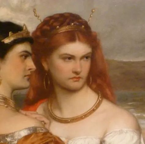 Literarti on Instagram: "Gustav Pope, The Daughters of King Lear, 1875-76. Oil on canvas, 82 × 113 cm. Museo de Arte de Ponce, Ponce, Puerto Rico. Gustav Pope was a British-Austrian artist who worked in the Pre-Raphaelite style. He exhibited regularly at London art venues such as the British Institution, the Royal Society of British Artists, and the Royal Academy. He often painted scenes from classical mythology and English literature. The Daughters of King Lear takes William Shakespeare King Lear Aesthetic, Lady Capulet, Shakespeare Garden, Show Character, Victorian England, Classical Mythology, King Lear, Fictional Women, British Artists