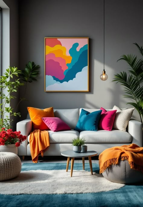 Colourful living room