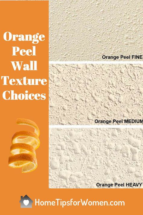 Most new homes have drywall texture so you'll want to learn about the most common wall texture known as orange peel ... How To Orange Peel Texture Walls, Diy Orange Peel Texture, Orange Peel Wall Texture Diy, Orange Peel Ceiling, Orange Peel Textured Walls, Orange Texture Wall, Orange Peel Ceiling Texture, Orange Paint Texture, Orange Peal