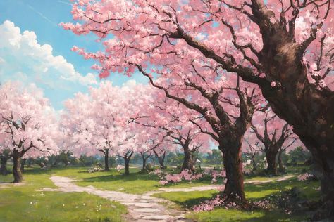 Download Cherry Blossom Digital Backgrounds, 6 Sakura Clipart Naruto Backgrounds Scenery, Backgrounds Outside, Earn Money From Youtube, Gacha Backgrounds Outside, Anime Cherry Blossom, Youtube Branding Kit, Youtube Branding, Spring Flowers Background, Gacha Backgrounds