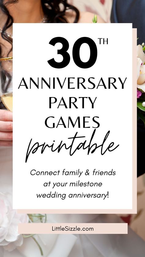 Pearl Anniversary Party, Fun Trivia Games, 60th Anniversary Party Ideas, Wedding Anniversary Words, 30th Wedding Anniversary Party, Pearl Centerpieces, Wedding Anniversary Party Games, Who Knows The Couple Best, 60th Wedding Anniversary Party