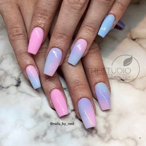 Taylor Swift Nails, Concert Nails, Cotton Candy Nails, Candy Nails, Concert Ideas, Tie Dye Nails, Love In The Air, Taylor Swift Concert, Pink Acrylic Nails