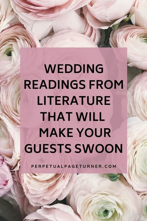 Wedding Readings From Literature, Bookish Wedding, Wedding Reading, Wedding Books, Wedding Ceremony Readings, Wedding Ceremony Script, Wedding Readings, Love Books, Future Mrs