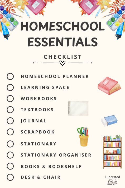 Looking for a comprehensive list of all the homeschool essentials you need to homeschool successfully? You're in luck! Here's a free homeschool essentials checklist just for you! Download this homeschool printable now! And find out why these homeschool essentials are useful! Homeschool Life Skills Curriculum, Home School Must Haves, Homeschool Set Up, Homeschool Supply List, Homeschool Essentials, Homeschool Room Decor, Life Skills Curriculum, Free Homeschool Printables, Essentials Checklist