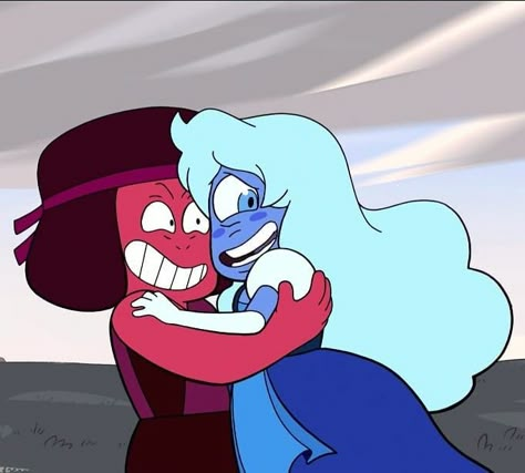 Ruby And Sapphire Fanart, Ruby And Sapphire Steven Universe, Steven Universe Sapphire, Steven Universe Ruby And Sapphire, Sapphire Su, Ruby X Sapphire, Sapphire Steven Universe, Universe Pictures, Garnet Steven