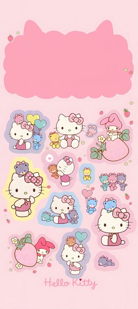 #Homescreen #Lockscreen #Hellokitty Sanrio Wallpaper Iphone Aesthetic, Hello Kitty Bear Wallpaper, Hello Kitty Themed Wallpaper, Kawaii Pattern Wallpaper, Cute Wallpapers Sanrio, Hello Kitty Wallpaper For Phone, Homescreen Hello Kitty, Pink Sanrio Wallpaper, Sanrio Iphone Wallpaper