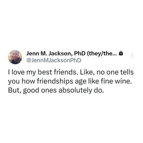 This is a bestie appreciation post. @champagnejordie @amberblossoming @profbhenson @insta_kia @alkmcarey You complete me 💜 Tweet grab: I love my best friends. Like, no one tells you how friendships age like fine wine. But, good ones absolutely do. Bestie Appreciation Posts, Post For Best Friend, Appreciation Post For Best Friend, Best Friend Appreciation Post, Friend Appreciation Post, Bestie Appreciation, Best Friend Appreciation, Friendship Appreciation, Friend Quotes Meaningful