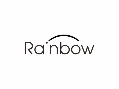 Rainbow Logo Ideas, Rainbow Branding, Rainbow Logo Design, Rainbow Typography, Eyewear Logo, Logo Design Negative Space, Rainbow Dresses, Rainbow Ice Cream, Clean Logo