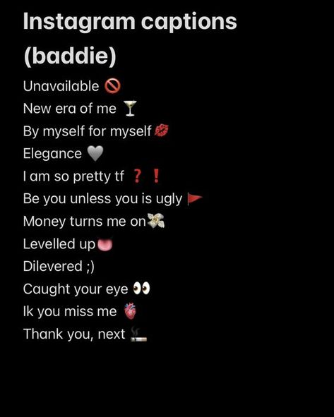 Instagram captions baddie Instagram Captions 2024 Baddie, Ig Captions Hottie Instagram, Money Ig Captions, Tik Tok Bio Ideas Baddie, Tik Tok Captions Ideas Baddie, Bio Baddie Ideas, Picture Captions Instagram Baddie, Quotes Baddie Instagram, Toxic Ig Captions