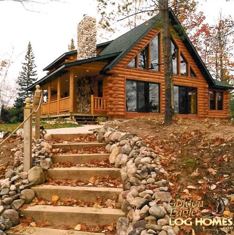 Small Log Cabin Kits, Log Homes Exterior, Log Cabin Living, Log Home Living, Log Home Plans, Small Log Cabin, Log Home Decorating, Dream Cabin, Cabin Home