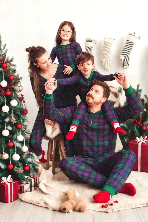 The Children's Place Baby Family Matching, Plaid Thermal Pajamas Sets Family Matching Christmas Pajamas, Thermal Pajamas, Family Matching Christmas, Matching Christmas Pajamas, Pajamas Sets, Leg Cuffs, Sleepwear & Loungewear, Long Sleeve Plaid, Baby Family