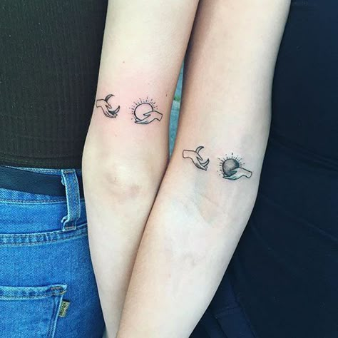 20 Meaningful Mother and Daughter Tattoos - The Trend Spotter Matchy Tattoos Best Friends, Mother And Daughter Tattoos Meaningful, Matching Tattoos For Mom And Daughter, Tattoo For Mom And Daughter, Matching Moon Tattoos, Tattoo Mother And Daughter, Tattoos For Mother And Daughter, Meaningful Mom And Daughter Tattoos, Tattoo Ideas Mom And Daughter