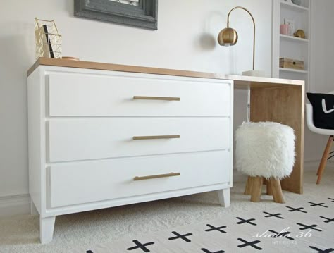 Dresser Desk Combo, Desk Dresser Combo, Girls Bedroom Makeover, Cheap Bedroom, Dresser Desk, Furniture Website, Deco Studio, Teen Girl Bedroom, Bedroom Desk