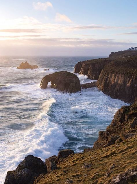 Lands End Cornwall England Say Yes To Adventure Lands End Cornwall, Big Surf, Pack Up And Go, Earth Photos, Cornwall Uk, Seascape Photography, Land's End, Road Trip Adventure, Cornwall England