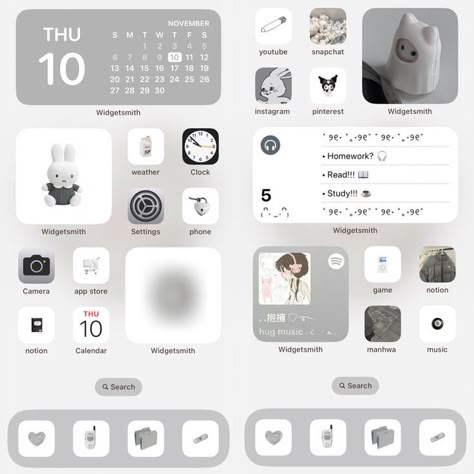 Minimalist Phone Layout Ideas, Gray Phone Theme, Kpop Coquette, Ipad Lockscreen, Grey Wallpaper Iphone, Zestaw Ikon, Photo Widget, Custom Ipad, Easy Tricks