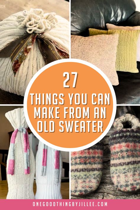 Some of the best and EASIEST ideas out there for repurposing old sweaters. (I fear I have only scratched the surface!) Reuse Sweaters Upcycling Ideas, Sweater Repurpose Upcycling, Recycle Wool Sweater Ideas, Sweater Projects, Repurposing Sweaters, Things To Make Out Of Old Sweaters, Repurpose Wool Sweater, Diy Old Sweaters Ideas Upcycle, Recycling Sweaters Ideas