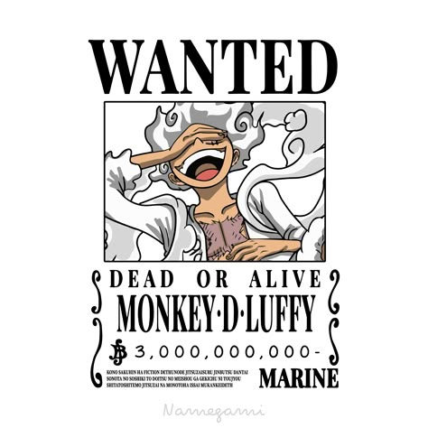 Luffy Gear 5 Wanted for #notebook , #T-shirt , vector complete on #VectorStock. #namegami #Ecuador #Guayaquil #GrupoGV #megami #luffy #onepiece #gear5 #luffyg5 #luffywanted #monkeydluffy Luffy T Shirt, T-shirt Design Illustration, Bear Artwork, Luffy Gear 5, Trendy Shirt Designs, Print Design Art, Tshirt Design Inspiration, Gear 5, Anime Tees