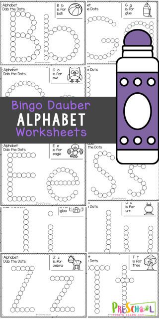 Bingo Dauber Worksheets Free Alphabet Letters, Bingo Dabber Letters Free Printables, Bingo Alphabet Free Printables, Alphabet Dot Printables, Do A Dot Alphabet Printables Free, Dot Letters Printable, Letter A Dot Marker Worksheet, Dot Preschool Activities, Letter T Dot Worksheet