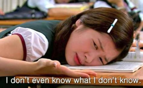 I don't even know what I don't know College Finals, Playful Kiss, W Two Worlds, Finals Week, College Humor, School Humor, Student Life, College Life, I Don't Know