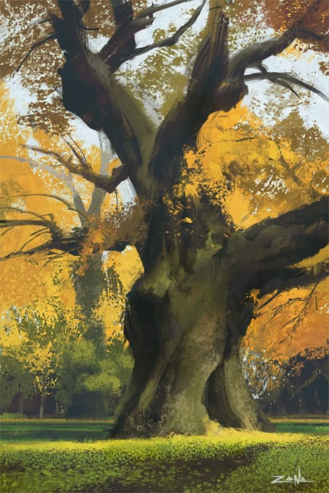 Eytan Zana, Rustic Painting, Tree Study, Landscape Concept, Environment Art, Art Landscapes, Plein Air Paintings, Environment Design, Environment Concept Art