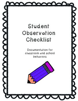 Observation Checklist Calming Corner, School Psychology, Teacher Store, Teachers Pay Teachers, Special Education, Educational Resources, Teacher Pay Teachers, Psychology, Created By