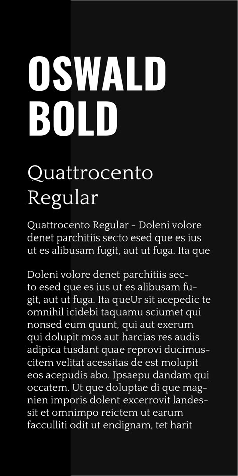 Oswald bold and quattrocento create a nice font combinations that signals bold masculinity. Oswald Font Pairing, Masculine Typeface, Masculine Fonts For Men, Masculine Font, Bold Condensed Font, Bold San Serif Font, Font Combination, Fountain City, Website Fonts