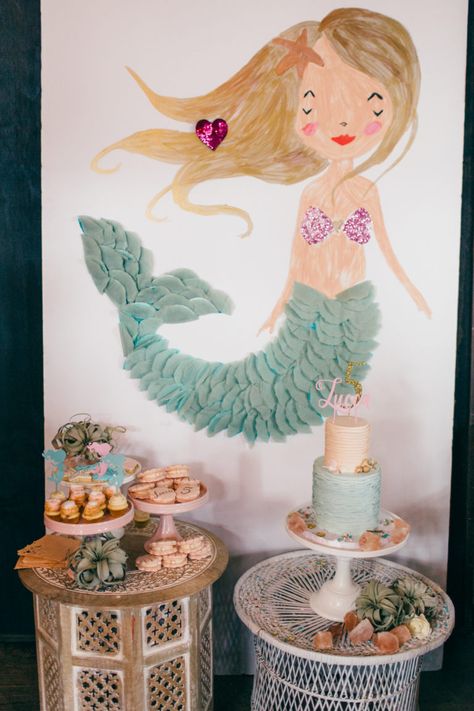 It’s a Shellabration – 5th Birthday Party – Beijos Events Mermaid 5th Birthday Party, Ocean Birthday Party, 5th Birthday Party, Ocean Birthday, Mermaid Party Decorations, Mermaid Theme Party, Mermaid Parties, Mermaid Theme Birthday, Wedding Party Ideas