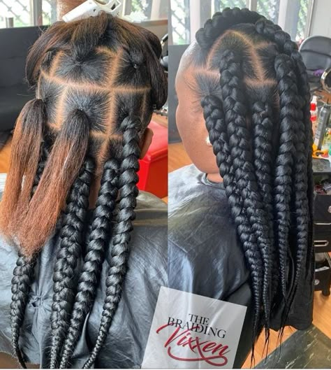 Braids Styling, Chunky Braids, Haircut Styles For Women, Big Box Braids, Jumbo Box Braids, Big Box Braids Hairstyles, Braids Twist, Diy Braids, Braided Prom Hair