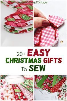 Beginner Sewing Christmas Gifts, Sewing Gifts Christmas, Homemade Sewn Christmas Gifts, Easy Gifts To Make For Christmas, Useful Things To Sew Diy Projects, Sewn Christmas Gifts Homemade, Diy Fabric Christmas Gifts, Quilted Christmas Gifts To Make, Small Quilting Projects Gift Ideas Free Pattern