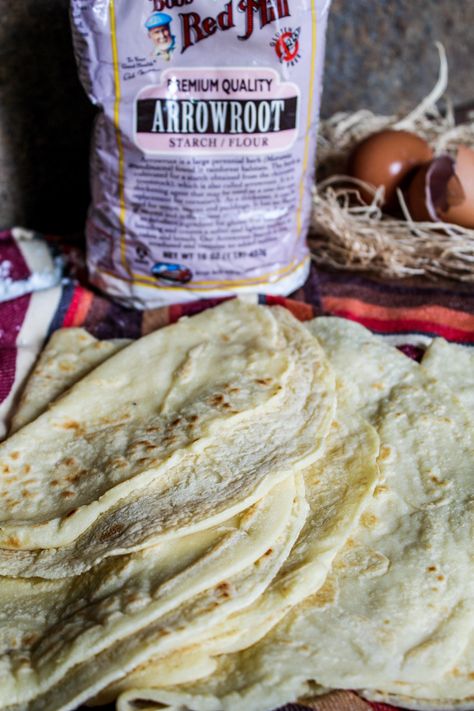 Arrowroot Bread Recipe, Arrowroot Bread, Arrowroot Flour Recipes, Arrowroot Recipes, Coconut Flour Tortillas, Arrow Root, Coconut Wraps, Lectin Free Diet, Gluten Free Wraps