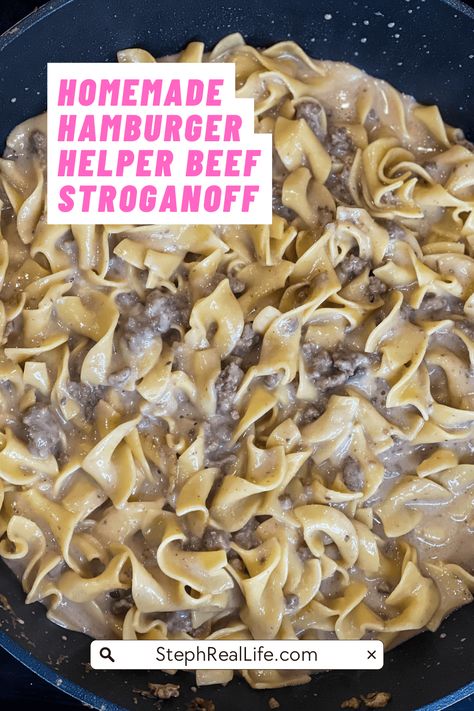 Homemade Hamburger Helper Beef Stroganoff Stroganoff Sauce Recipe, Hamburger Beef Stroganoff, Hamburger Helper Stroganoff, Hamburger Helper Beef Stroganoff, Healthy Hamburger Recipes, Beef Stroganoff Sauce, Crock Pot Stroganoff, Homemade Beef Stroganoff, Hamburger Stroganoff