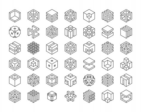 Premium Vector | Set cubes icon. cube logo template Cube Model, Isometric Cube, Cube Logo, Geometric Shapes Drawing, Lotus Flower Logo, Geometric Box, Jewelry Logo Design, Isometric Drawing, Isometric Art