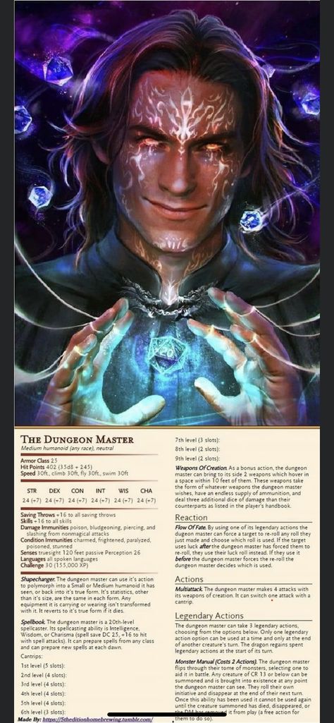 Dnd Homebrew Monsters Cr 30, Cr 30 5e, Dnd Dungeon Master Art, Dnd Monsters Art, Stat Block 5e, Dnd Monster Art, Dnd Npc Ideas, Dungeon Master Art, Dungeons Master