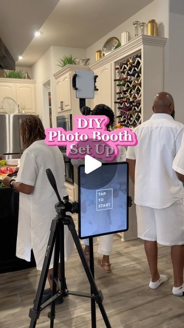 Salon Photo Booth Ideas, Makeshift Photo Booth, Photo Booth With Ipad, Diy Polaroid Photo Booth, Diy Photobooth Camera Setup, Christmas Wedding Photo Booth, Photo Booth Graduation Ideas, How To Set Up A Photo Booth, Photobooth At Home