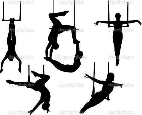 Circus Vintage, Trapeze Silhouette, Halloween Circus, Circus Decorations, Trapeze Artist, Circus Acts, Res Life, Aerial Acrobatics, Night Circus