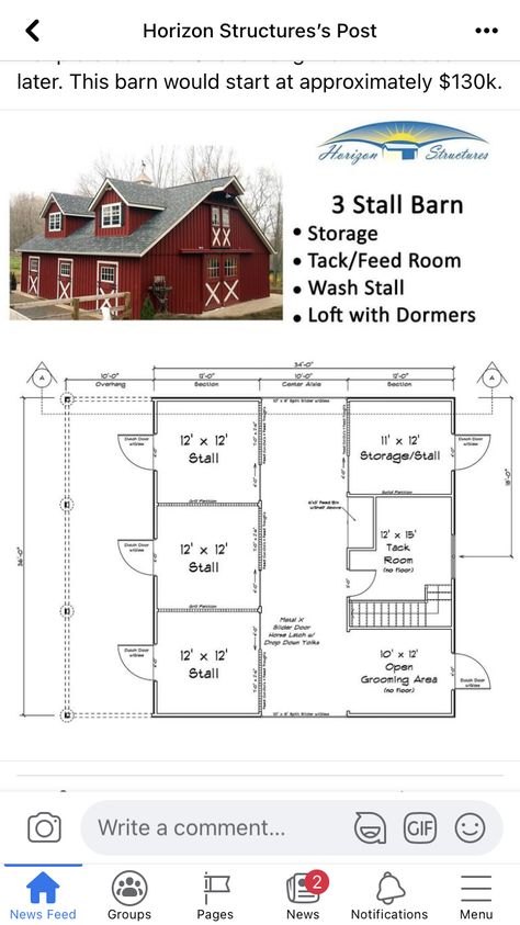 Multi Animal Barn Layout, Horse Barn Floor Plans, Barn Layout Multi Animal, Horse Farm Layout, Livestock Shelter, Barn Layout, Barn Storage, Horse Barn Ideas Stables, Dream Stables