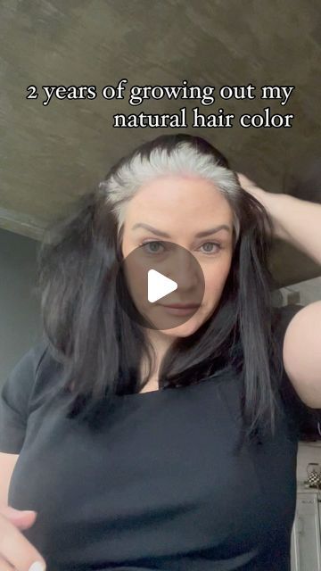 Grey And Dark Hair Color, Highlights Inside The Hair, Grey Hair Grow Out, Grow Out Hair Color, Hair Turning Gray, Hair Color Gray Highlights, Grey Asian Hair, Brunette With Gray Hair, Grey Highlights Brown Hair