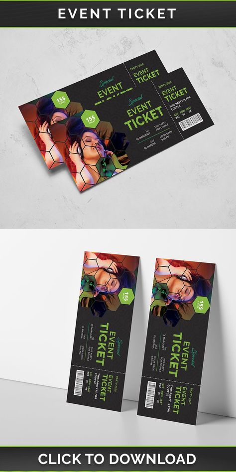 Show Tickets Design, E Ticket Design, 1000 Followers Instagram, Event Ticket Design, Ticket Sample, Tickets Design, Ticket Design Template, Ticket Template Free, Event Ticket Template