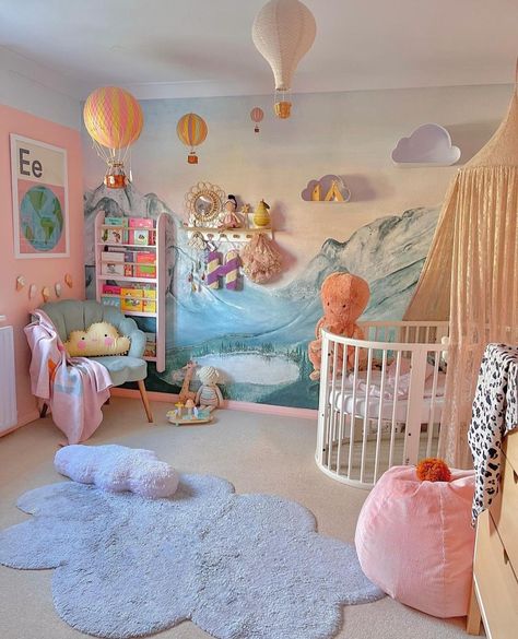 Ceiling Painting, Wallpaper 2024, Baby Room Themes, Whimsical Nursery, Dream Nurseries, Baby Room Inspiration, Nursery Room Inspiration, Baby Room Design, Nursery Inspo