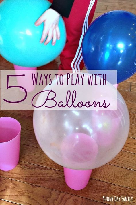 5 Ways to Play with Balloons! These easy balloon games will keep your toddlers entertained for hours! Games For Toddlers Indoor Easy, Easy Games For Preschoolers, Games To Play With Toddlers, Toddler Birthday Games, Awana Games, Balloon Games For Kids, Balloon Party Games, Easy Games For Kids, Rainy Day Activities For Kids