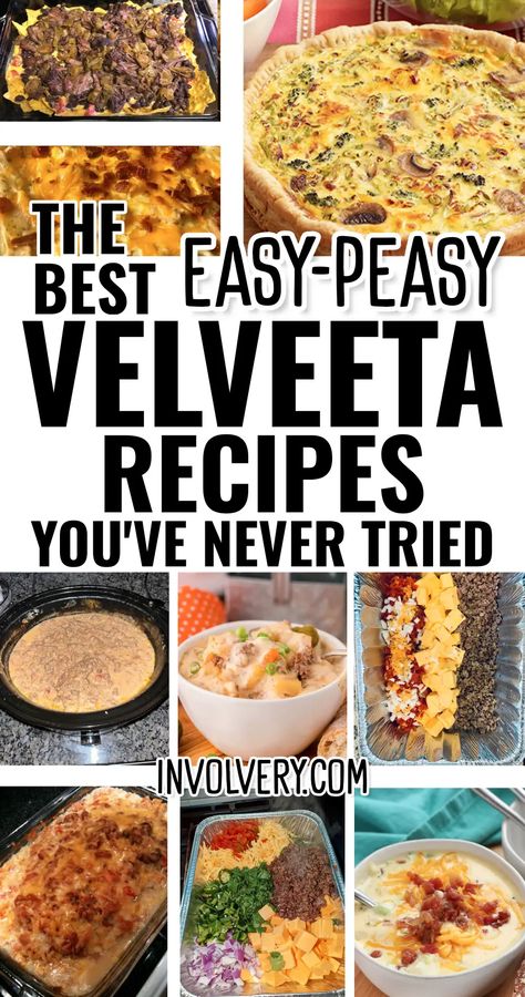 Crockpot Meals With Velveeta, Velveeta Meal Ideas, Dinner With Velveeta Cheese, Velvetta Mac And Cheese Recipe Crockpot, Appetizers With Velveeta Cheese, Velveeta Mexican Cheese Recipes, Velveeta Block Cheese Recipes, Easy Velveeta Recipes, Hamburger Velveeta Recipes