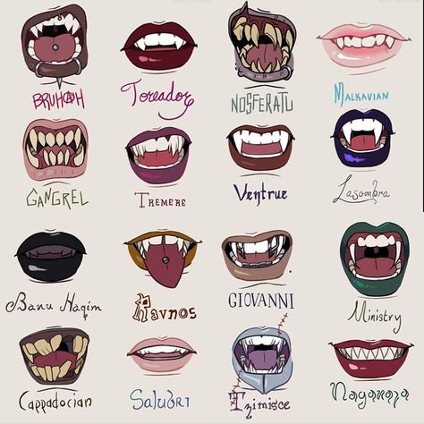 Vampire The Masquerade Bloodlines, Teeth Drawing, Vampire Drawings, Vampire Masquerade, Mouth Drawing, Vampire Fangs, Vampire Teeth, Vampire Art, Drawing Expressions