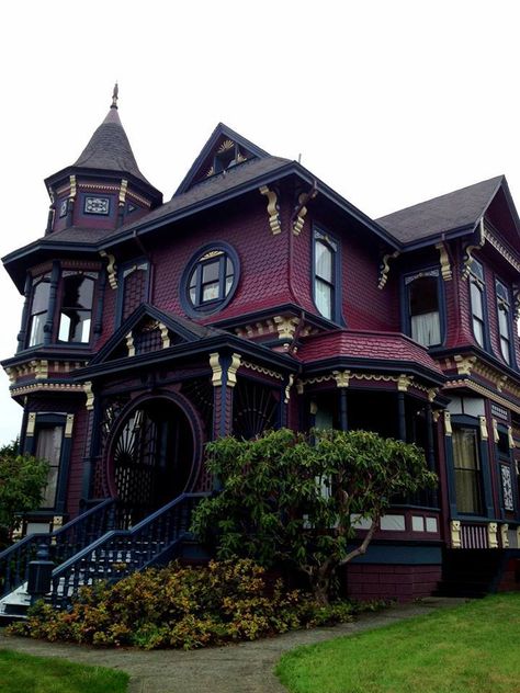 Gothic Victorian Homes, Gothic Victorian House, Gothic Homes, Victorian Homes Exterior, Victorian Style House, Victorian Style Homes, Goth Home, Goth Home Decor, This Old House