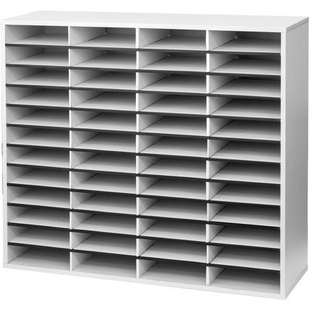 Fellowes, FEL25081, Literature Organizer - 48 Compartment Sorter, Dove Gray, 1 Each, Dove Gray Small Tool Storage, Ikea Trofast Storage, Crafting Storage, Literature Organizer, Crafts Organization, Craft Organizer, Kindergarten Classroom Decor, Dream Craft Room, Arts And Crafts Ideas