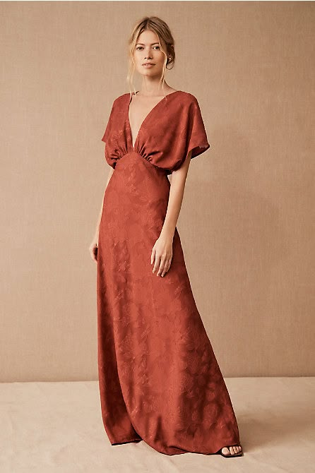 Bridesmaid Dresses With Sleeve, Terracotta Floral Dress, Contemporary Bridesmaid Dresses, Sleeve Bridesmaid Dress, Printed Bridesmaid Dress, Terracotta Wedding Dress Guest, Terracotta Wedding Guest Dress, Bridesmaid Rust, Rust Dresses