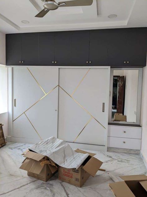 Cupboards Bedroom Design, Cupboards Laminate Design, Room Walldrop Design Modern, T Patti Design On Wardrobe, T Patti Design On Wall, Wadroob Design Room, Bedroom Slider Wardrobe New Design, Bed Rooms Cupboard Design Modern, Wardrobe Design Slider