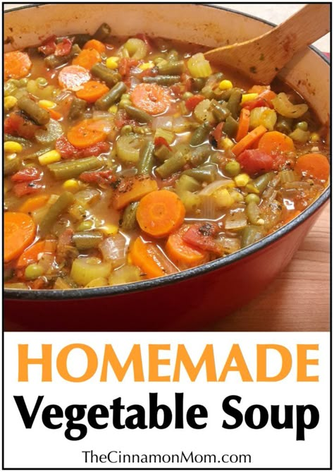 Simple Vegetable Soup, Homemade Vegetable Soup, Soup Recipe Easy, Vegetable Soups, Vegetable Soup Recipe, Diner Recept, Easy Family Dinner, Vegetable Soup Recipes, Veggie Soup