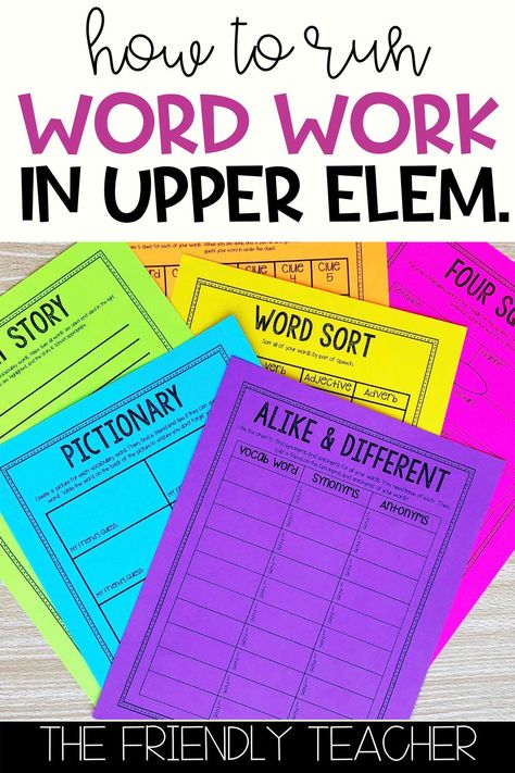 Third Grade Word Work Activities, Grade 4 Language Arts, Daily 5 Grade 4, Word Work 3rd Grade Activities, Grade 6 Literacy Activities, Daily 5 Word Work Ideas, Daily 5 In 3rd Grade, Grade 3 Word Work, 3rd Grade Independent Work