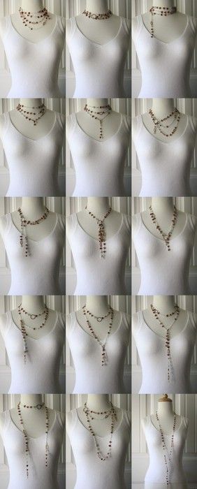 different ways to wear this lariat ♥ lariat style necklaces How To Wear A Long Necklace, Types Of Necklaces, Lariat Necklaces, Necklace Styles, Lariat Style Necklace, Diy Jewelry Inspiration, Jewelry Techniques, Pretty Necklaces, Jewelry Making Tutorials